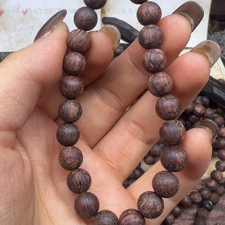 手串/手链降真香降真香08圆珠黄白油23颗