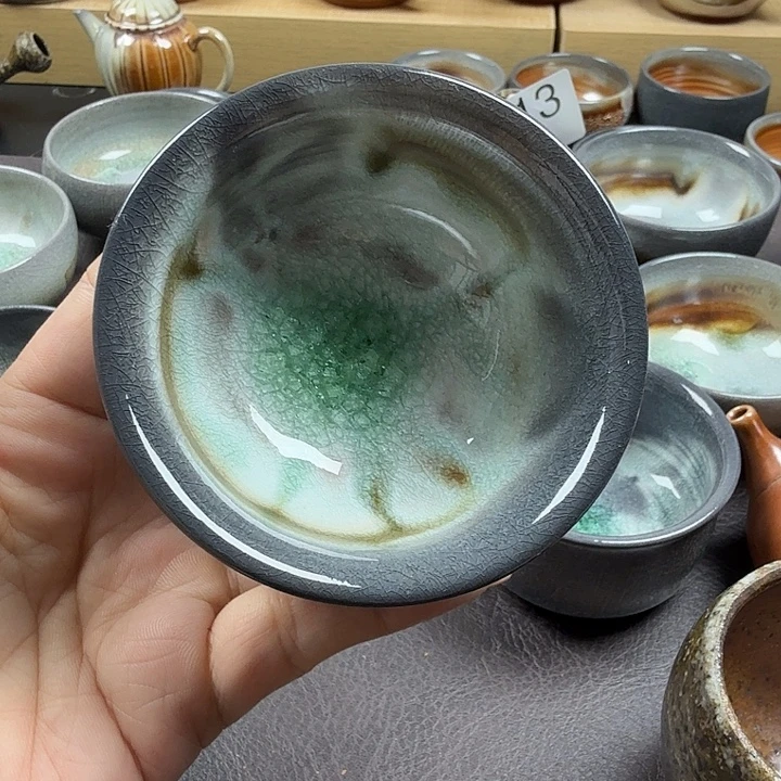 手工手作柴烧主人杯