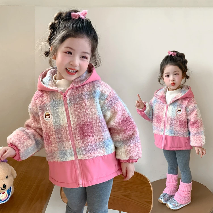儿童宝宝加绒上衣女童时髦棒球服外套新款薄款运动-码，齐，，