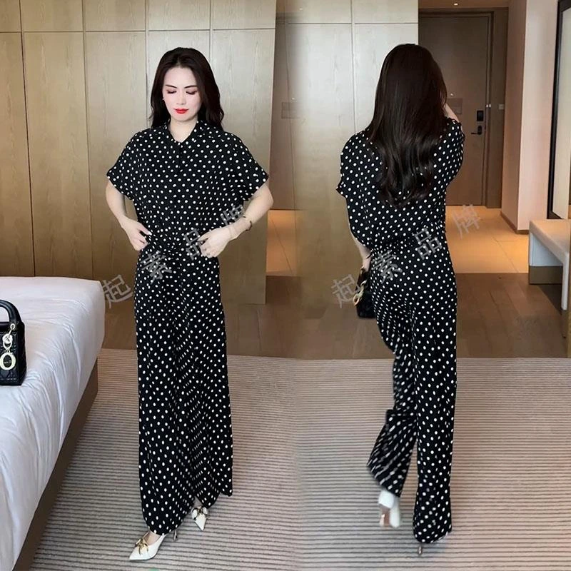 【JRXR女装】职业阔腿裤套装夏装年新款休闲时尚洋气质减龄女装时