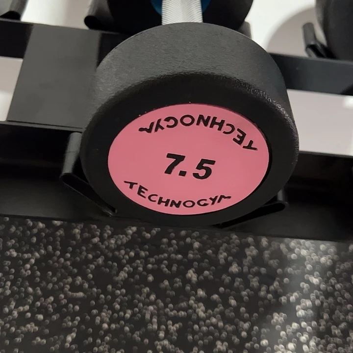 全新纯钢泰诺哑铃7.5公斤一对粉色