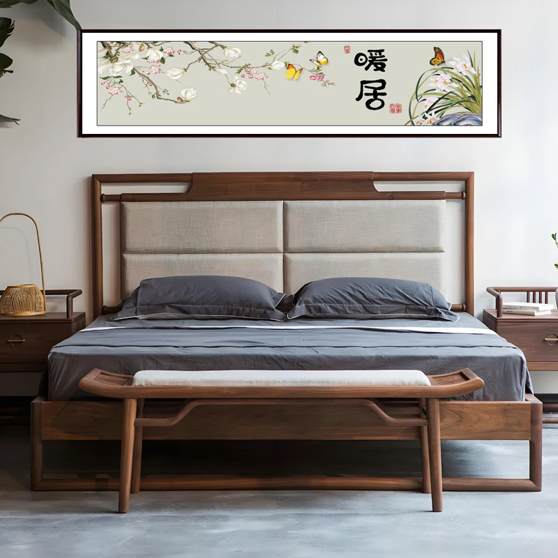 【暖居】横幅新中式微喷复刻装饰画实木框字画装裱