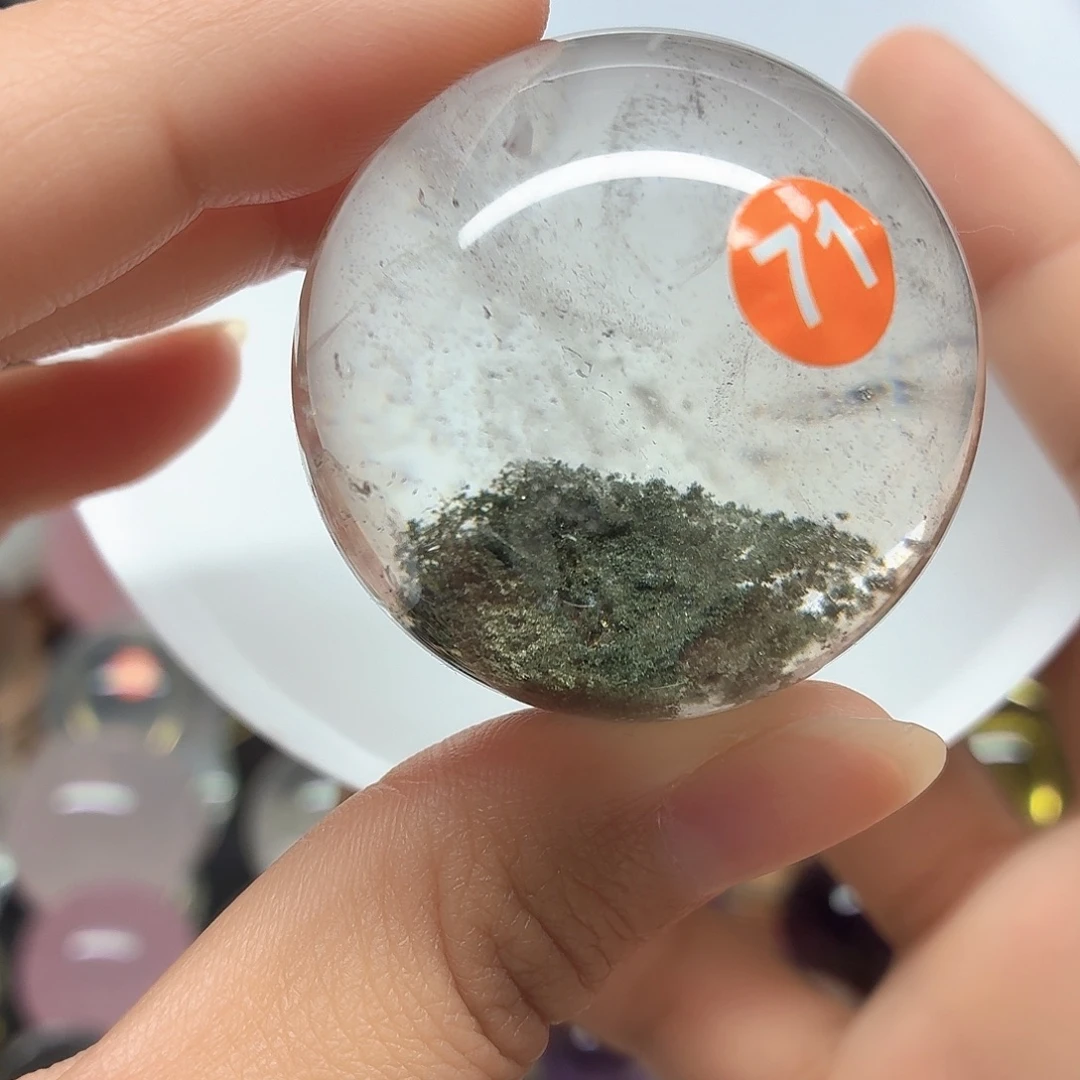 水晶珠宝半成品未镶嵌绿幽灵山42