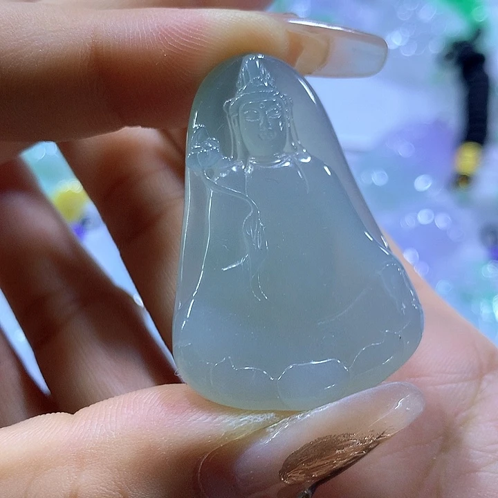 翡翠未镶嵌颈饰天然翡翠A货吊坠