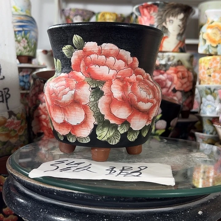 a***子景德镇手绘花盆满38包邮偏远地区除外