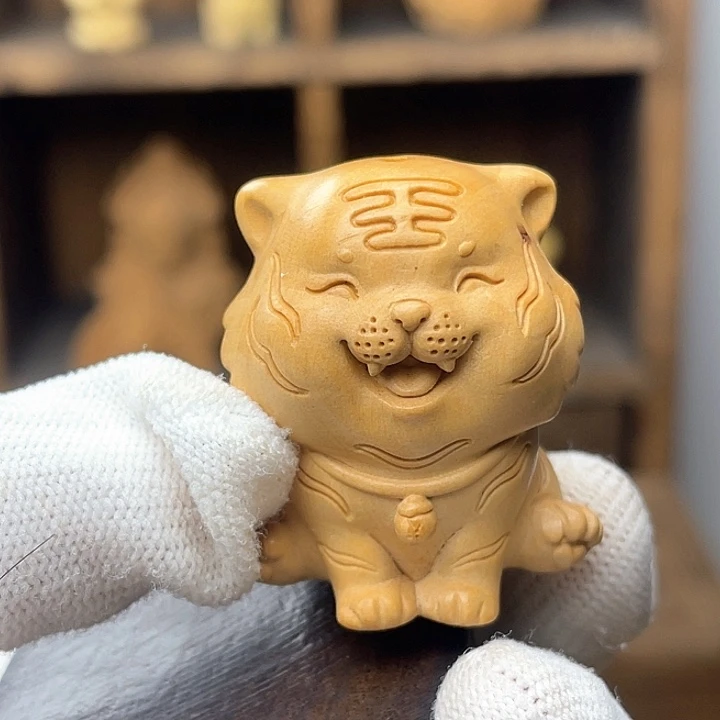 木黄杨木虎虎虎摆件