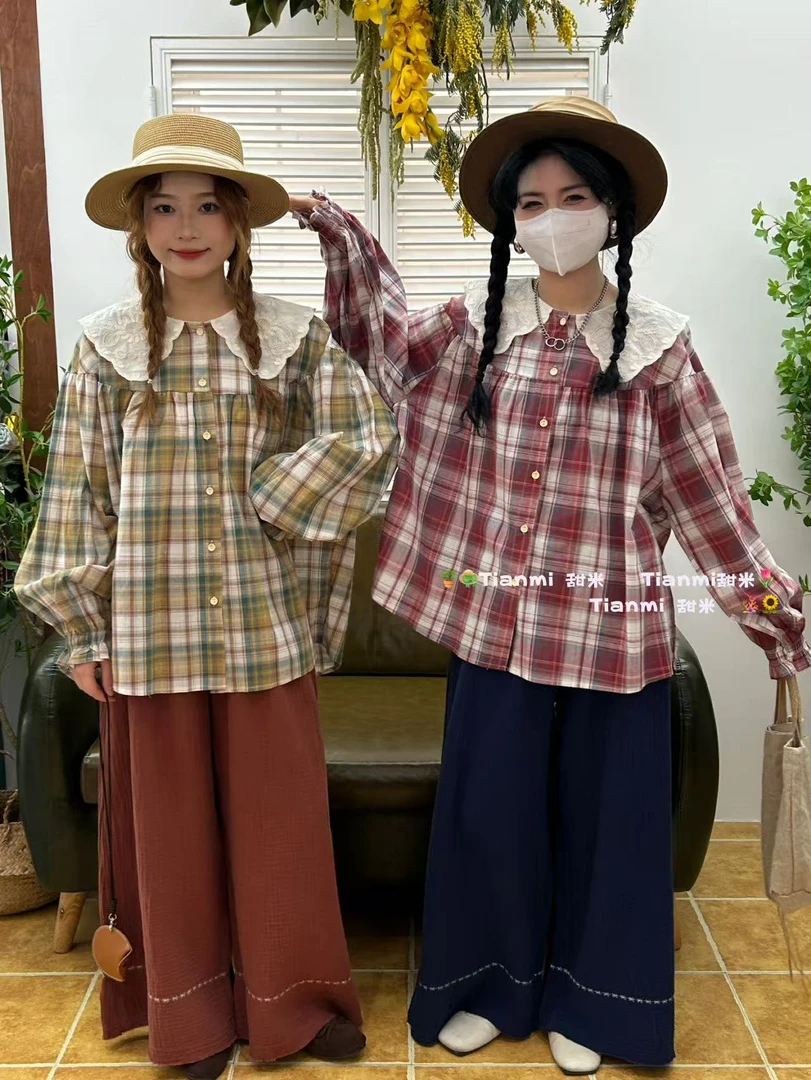 TM（85276）日系复古格子衬衫（春季新款）kc