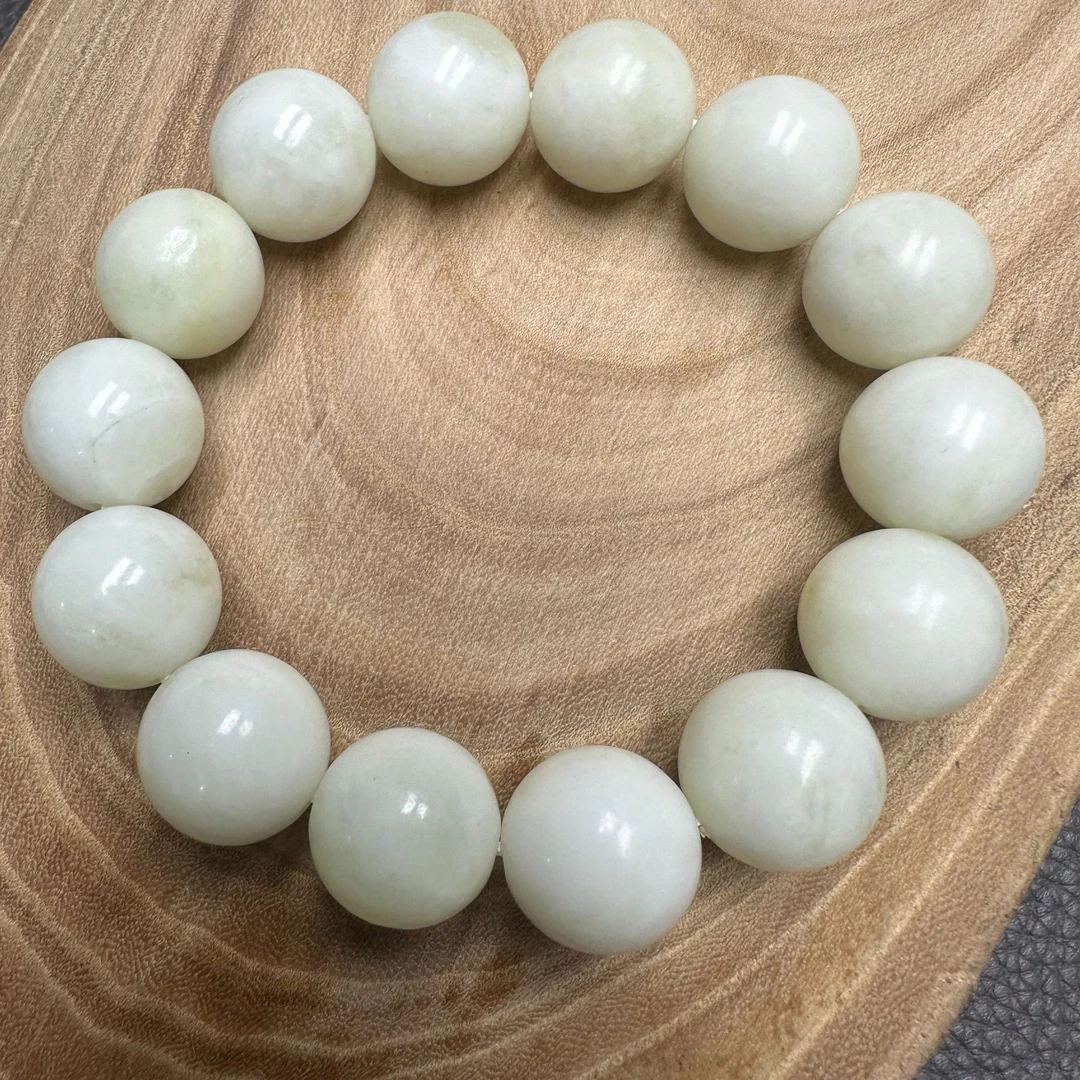 东子宠粉白月光天然玉石手串（卡16mm）多样性发货~