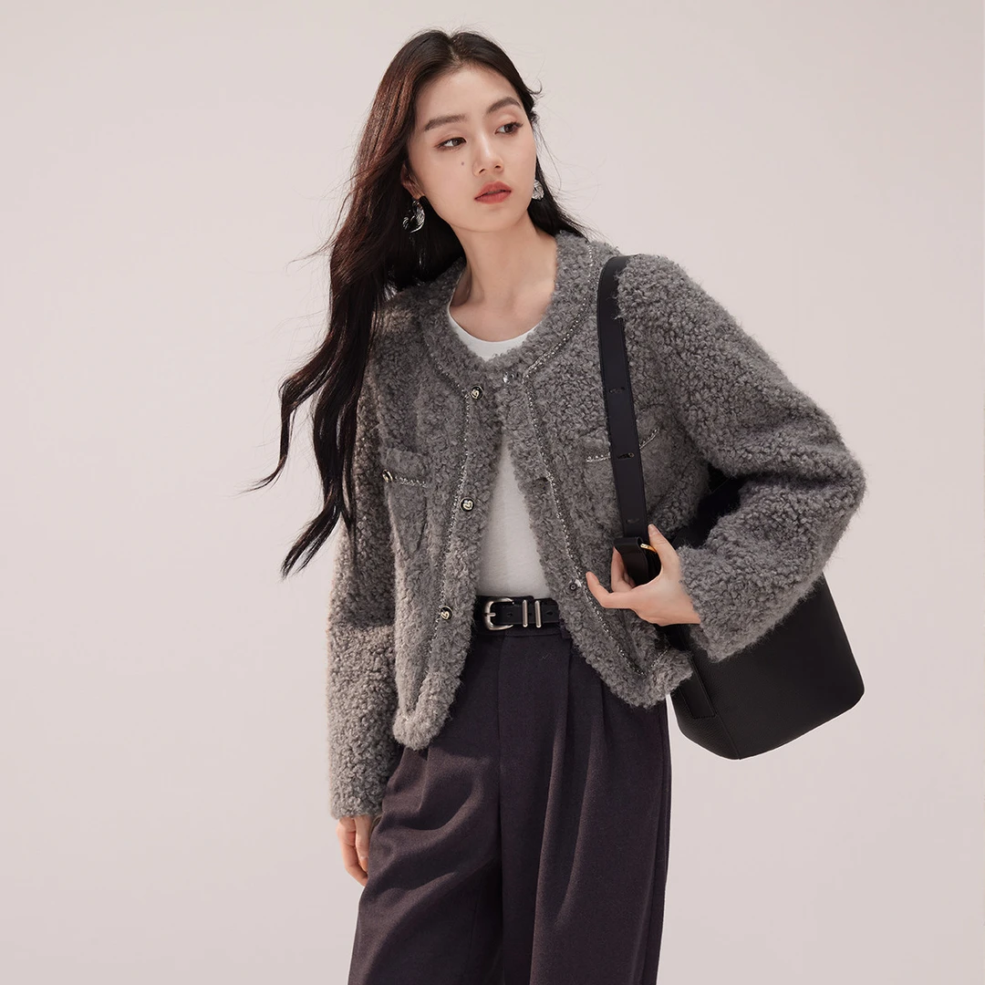 香影｜【时尚女装】小香风毛绒外套千金感时尚短款外套女