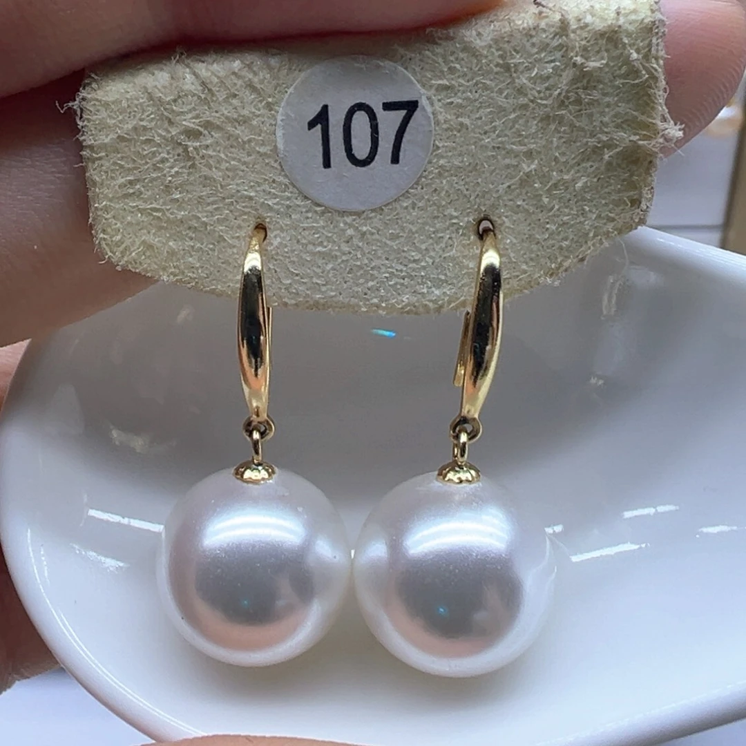 银S925镶嵌淡水珍珠耳饰