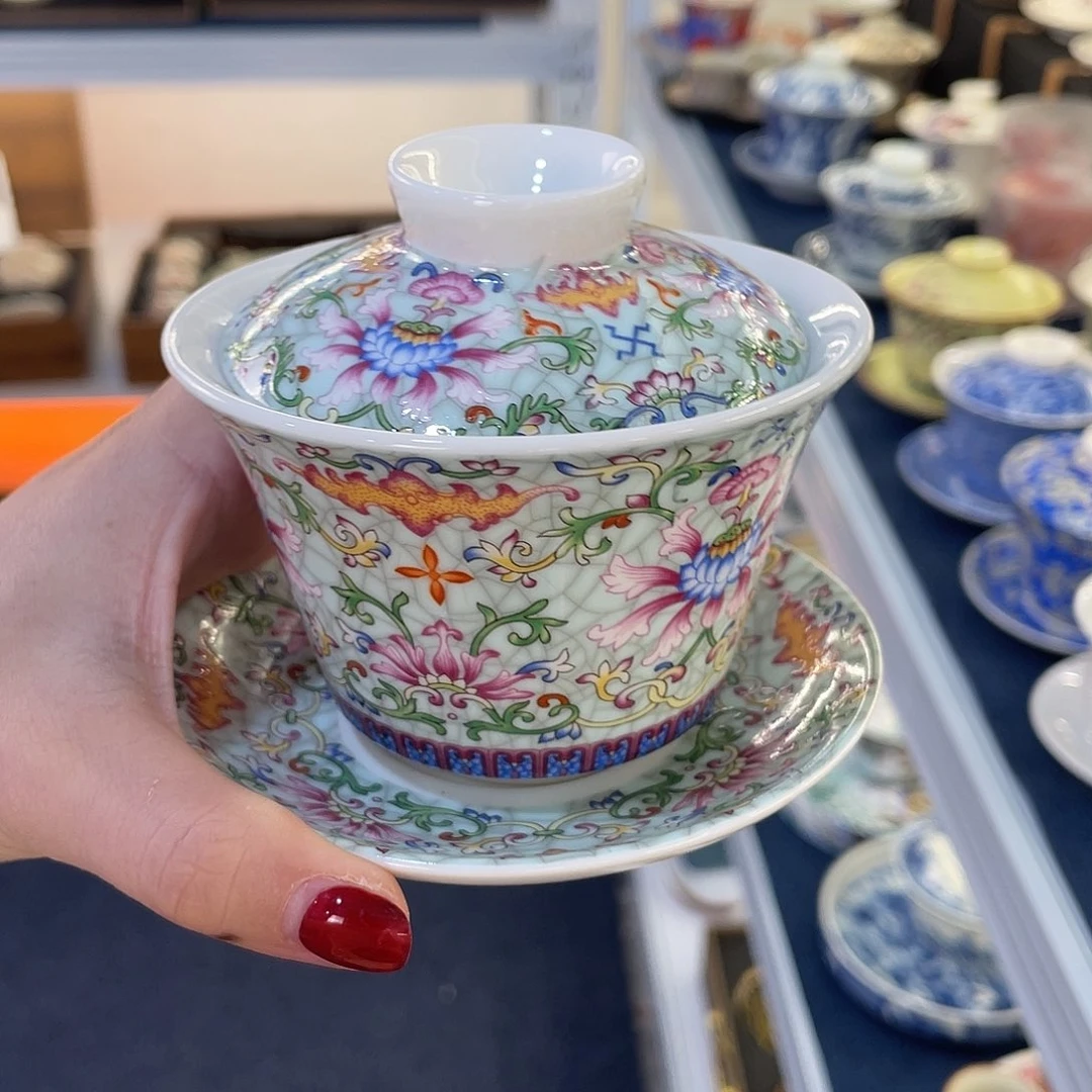 陶景德陶瓷盖碗茶具