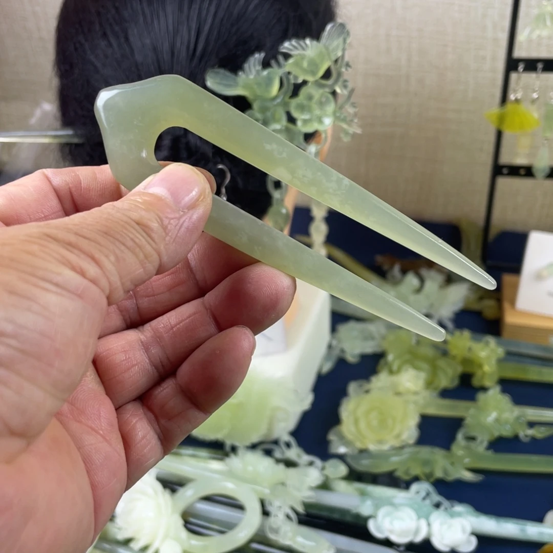 未镶嵌蛇纹石玉发饰
