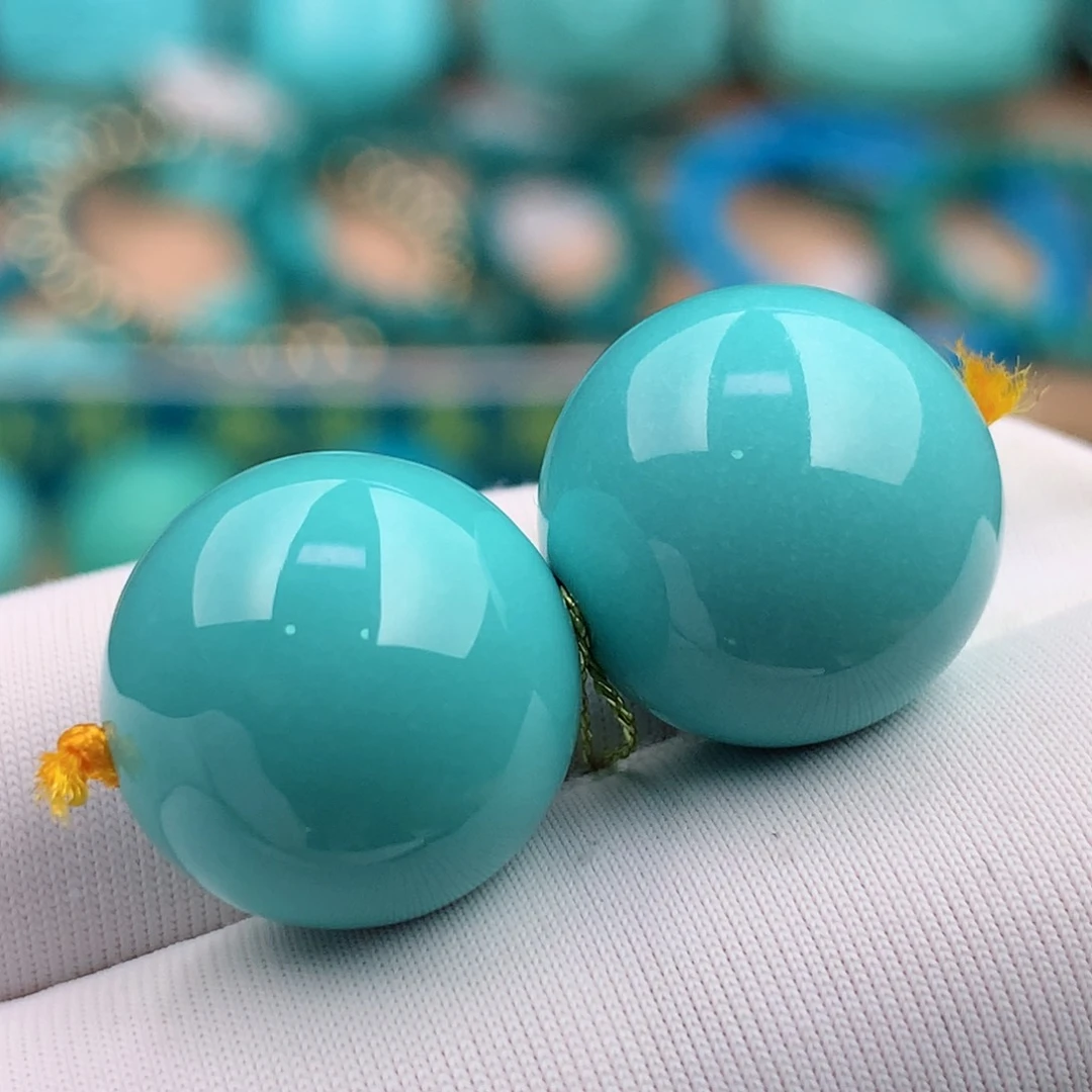 未镶嵌绿松石珠宝奇石13.5mm