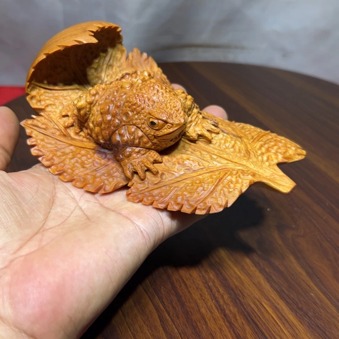 土***社柏木（崖柏）崖柏手工雕刻呱呱