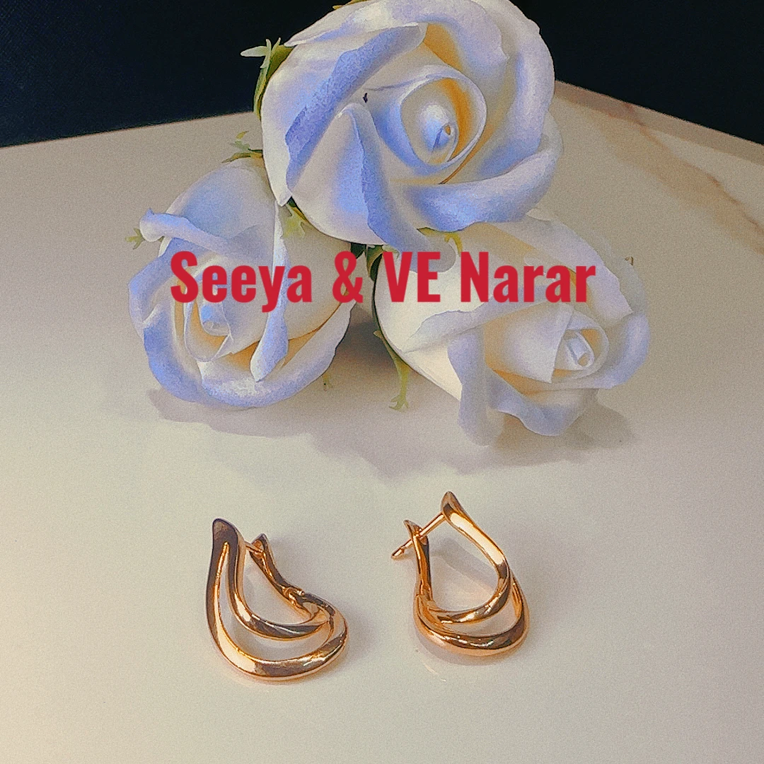 铜合金耳饰 Seeya & VE Narar 时尚气质铜镀红金耳环