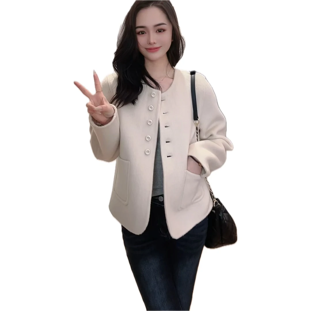 【manjia专属】羊绒+超细绵羊毛气质百搭休闲小香风2409款外套