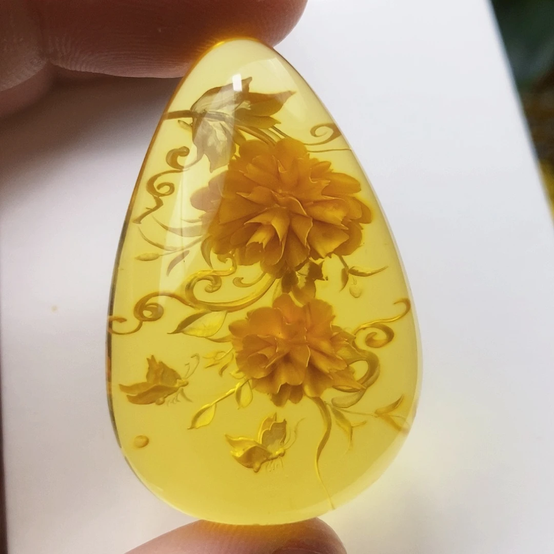 【闪购商品】金珀吊坠(不含链)未镶嵌