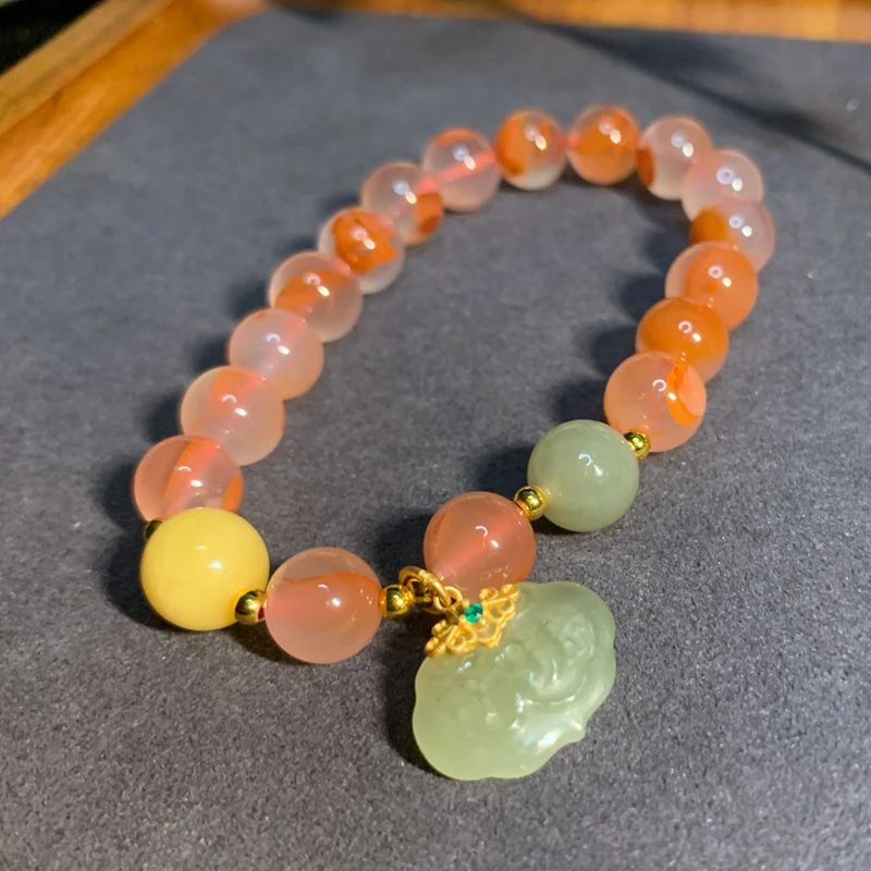 南红和田玉手串9mm 047