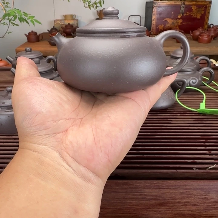 紫砂茶壶天青泥200cc半手工