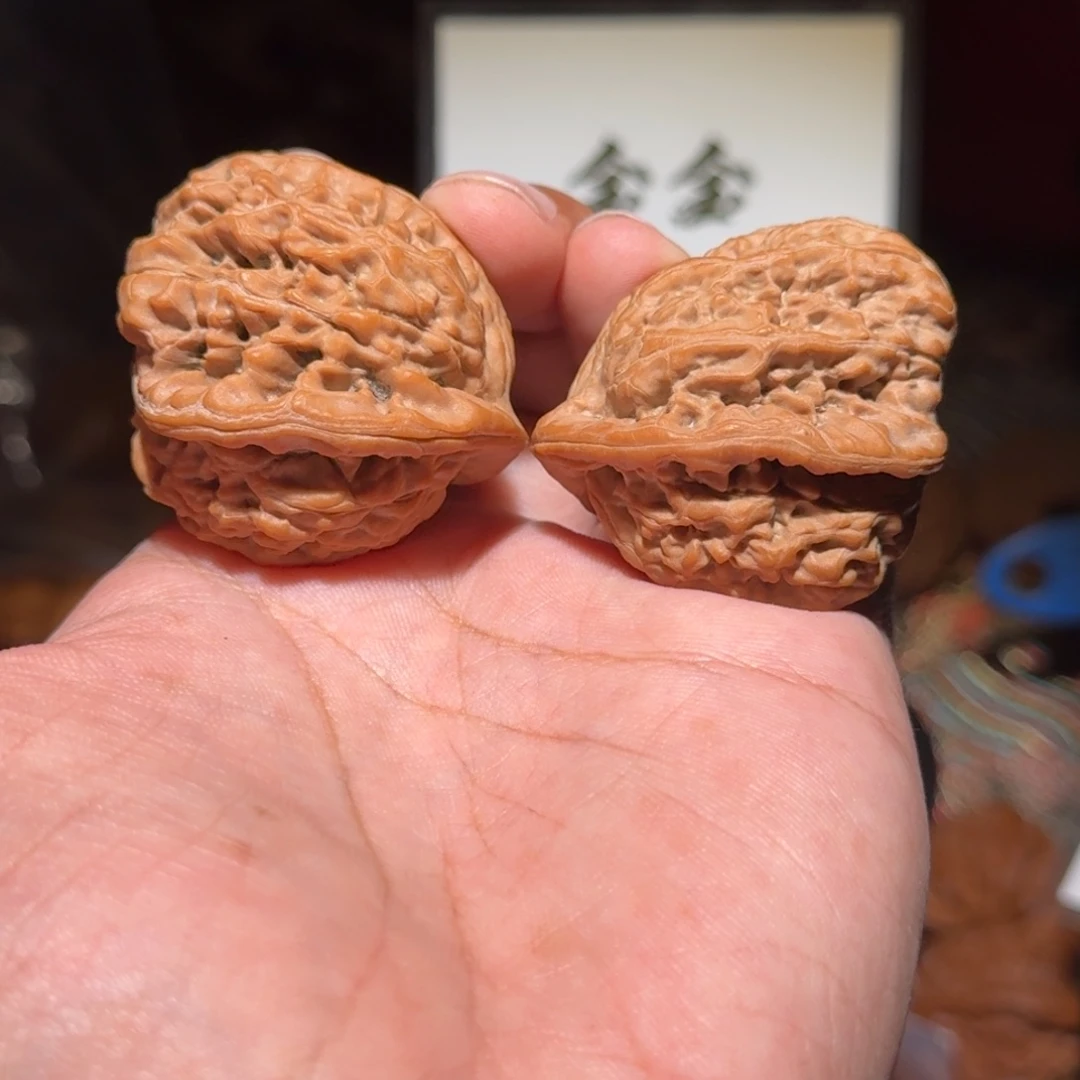 张***鱼把件核桃1501莲花佛肚，尺寸35 40 40