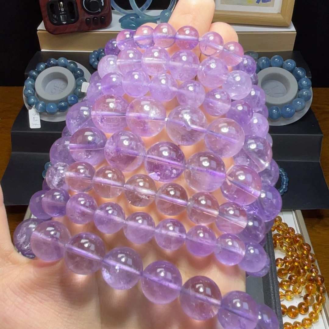 未镶嵌手链水晶天然薰衣草紫水晶