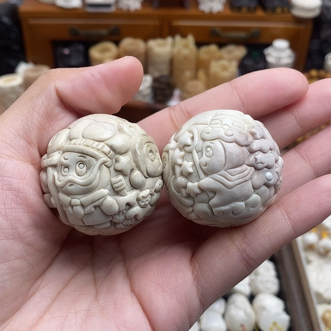 鹿骨把件c30星星人手球36尺寸