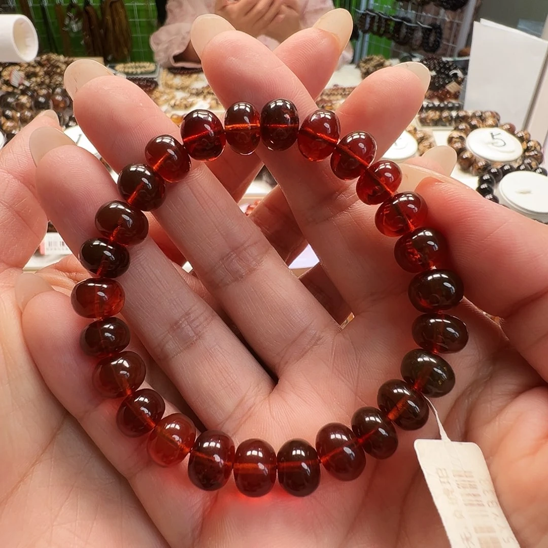 ****喜琥珀未镶嵌裸石抚顺琥珀9正红