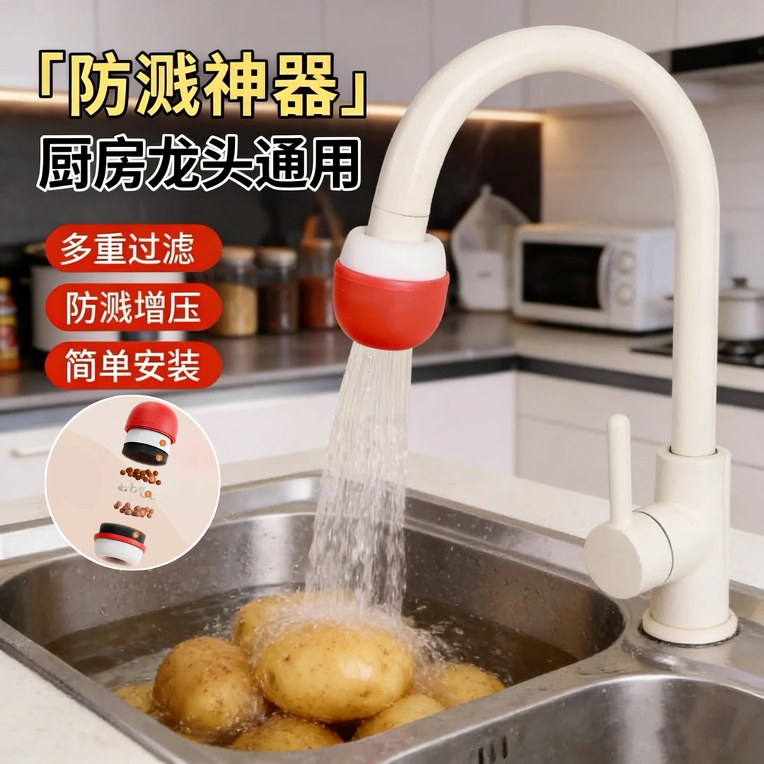 【厨房水龙头过滤水嘴】家用自来水宿舍滤水器旅行酒店便携式净水器