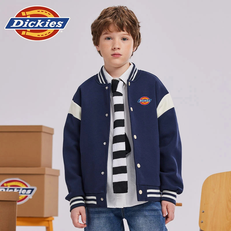 Dickies童装男童外套春秋款儿童秋季拼接棒球服小童帅气炸街秋装