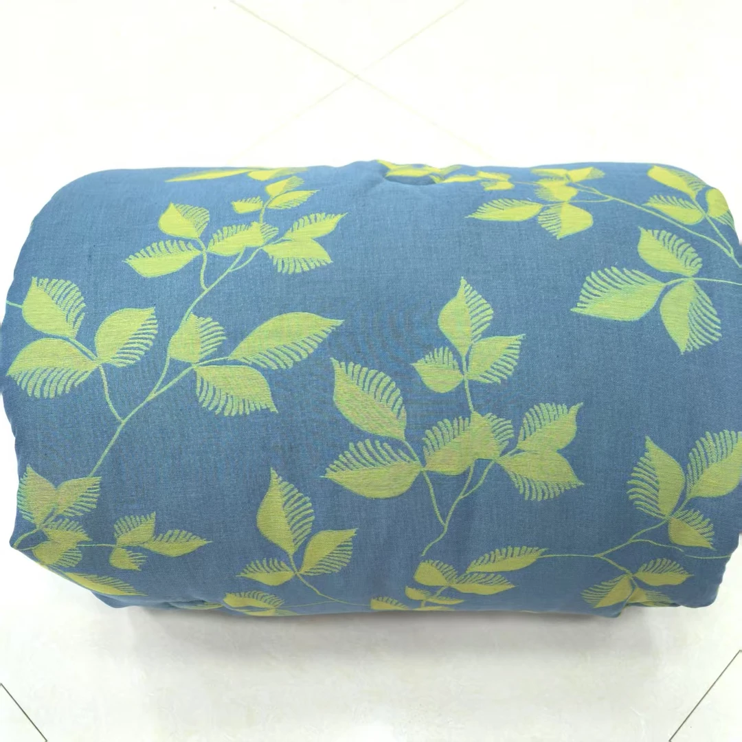 春夏新款绿色树叶双层纱布沙发被1.2x1.5