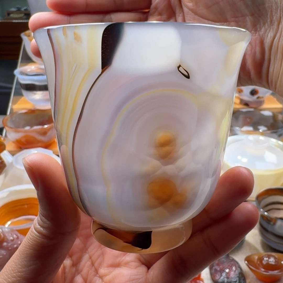玛瑙/玉髓未镶嵌玛瑙茶杯150毫升