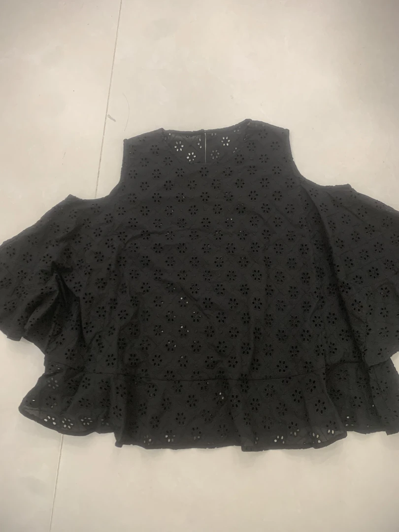 松弛感通勤休闲小个子黑色上衣