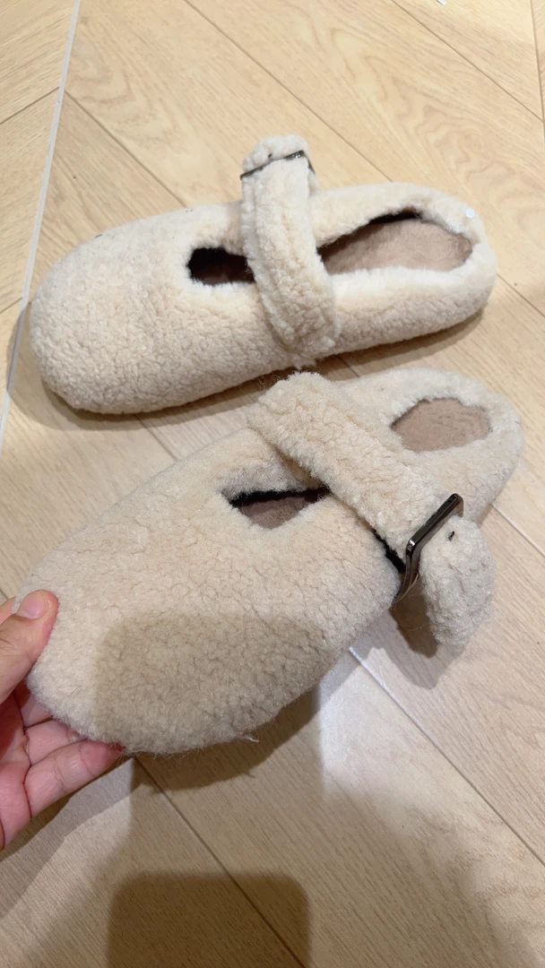 秋款百搭毛毛拖鞋
