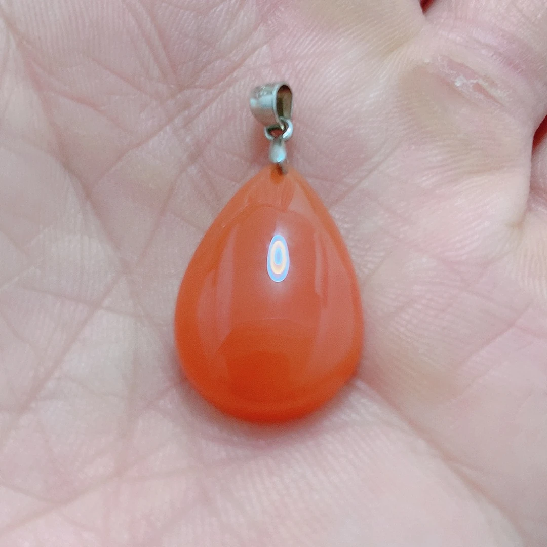 南红玛瑙吊坠(不含链)银S925镶嵌