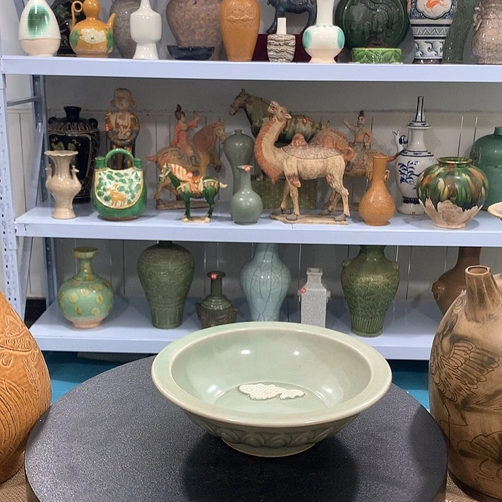 瓷片越窑双鱼碗一件