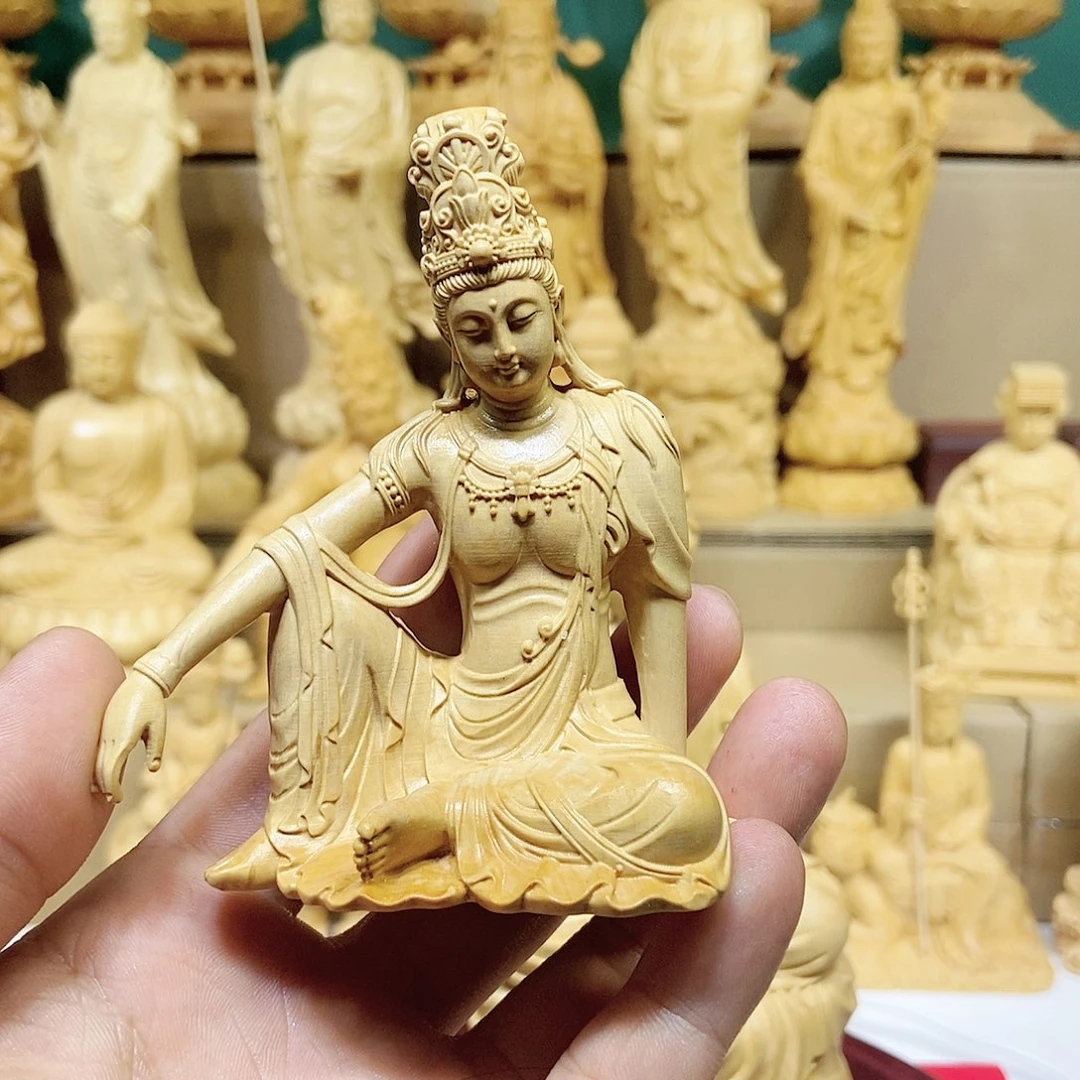 小***山黄杨木微瑕自在观音不退不换