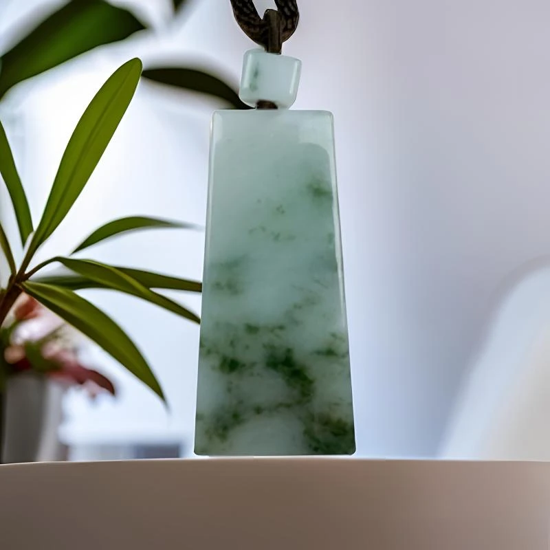 缅甸A货翡翠山水牌 53*23*6.1   17号