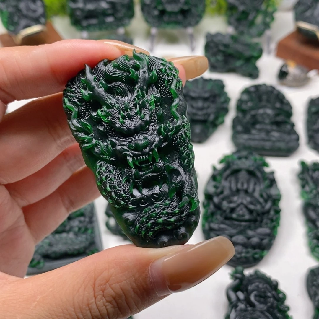 定制翡翠未镶嵌伯**业T龙牌