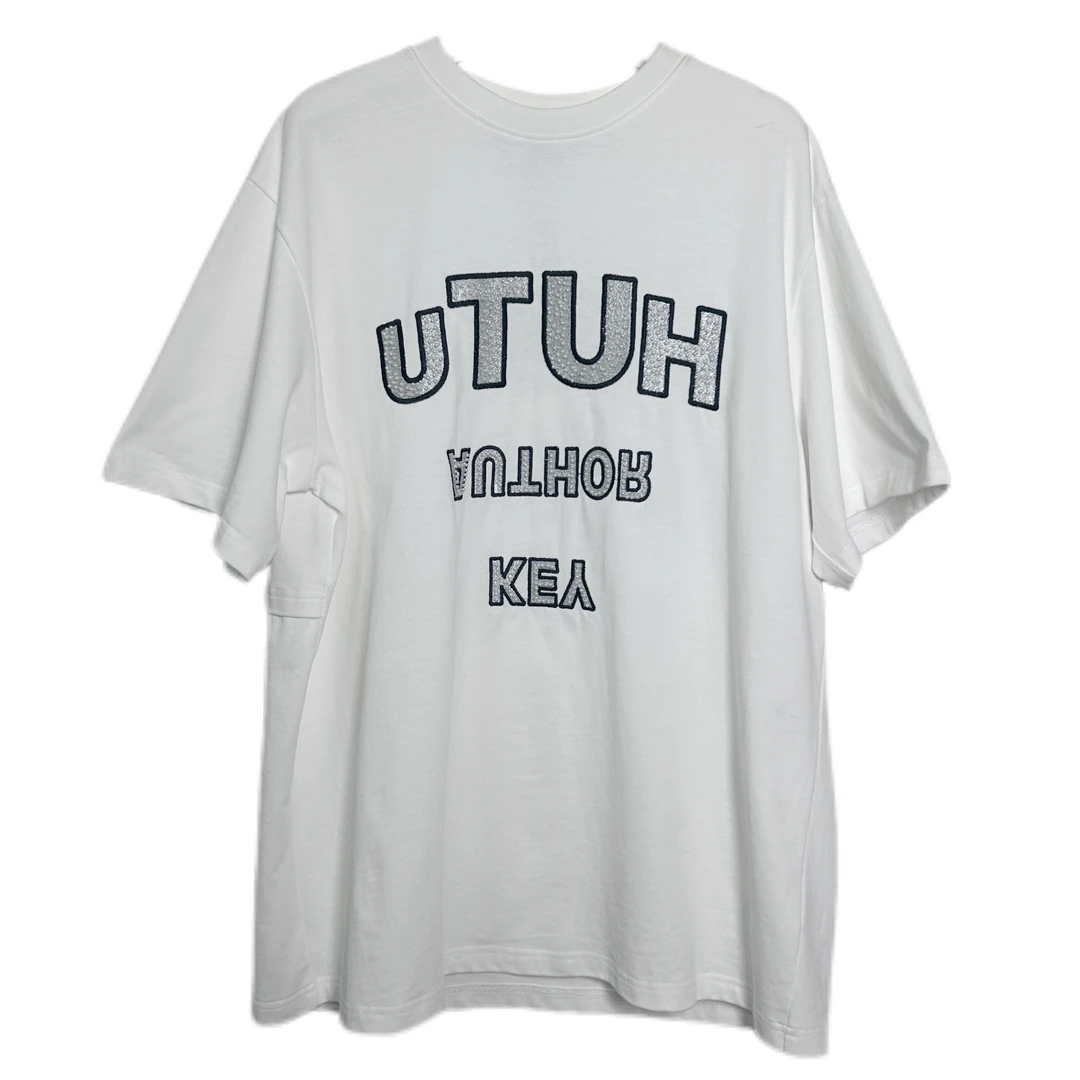 UT- 简约宽松夏季休闲时尚白色珍珠上衣T063 微瑕
