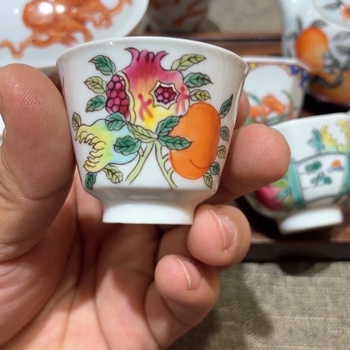 纯手绘精品盖碗杯
