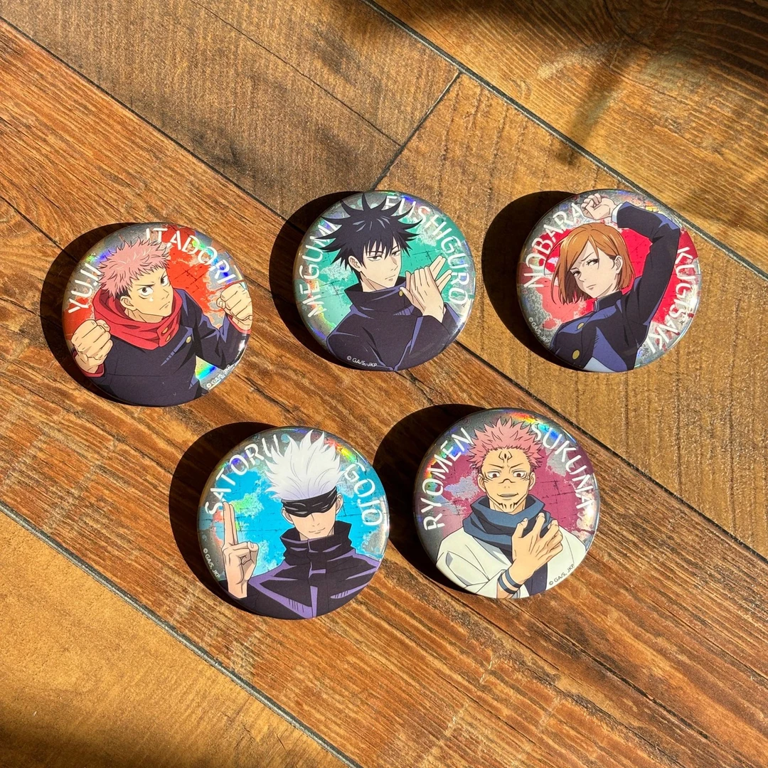 【官方正版】咒术回战 台版 五条悟 两面宿傩 双闪吧唧人 物徽章