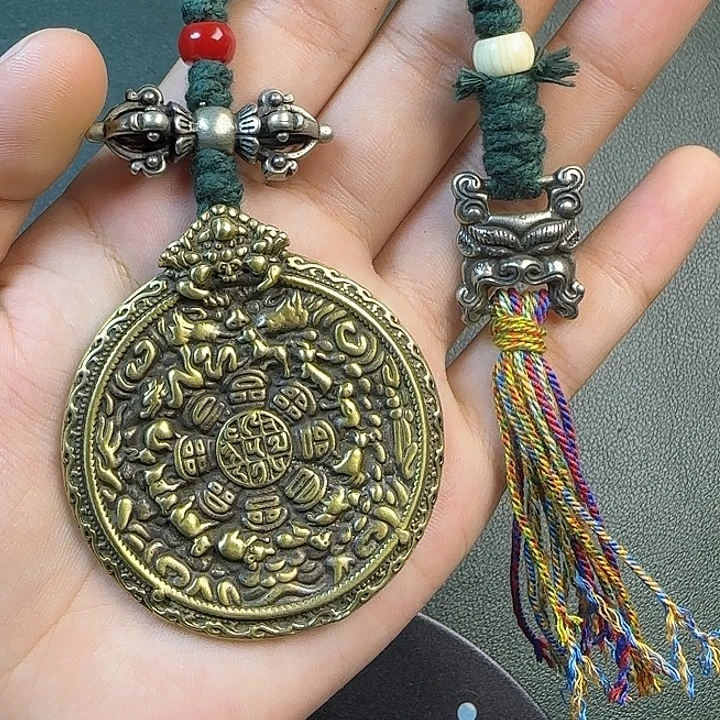 -***楊铜铁合金类藏传工艺品九宫八卦
