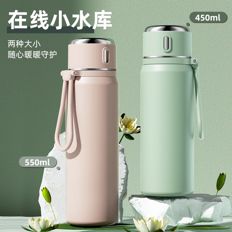 高颜值316不锈钢水杯批发食品级儿童学生保温杯女生上学专用杯子