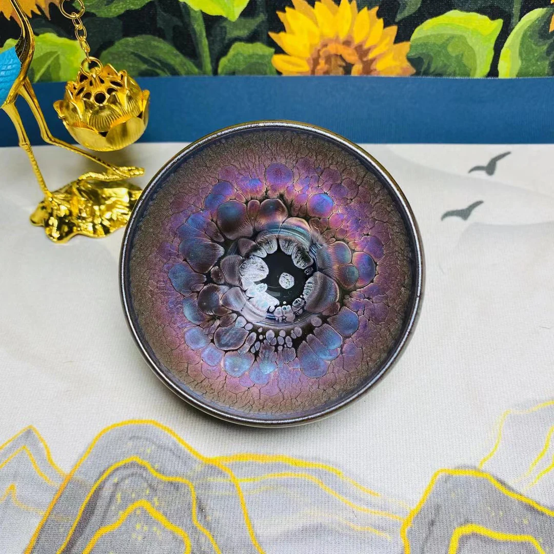 龙葵钵钵器型建窑建盏天目盏陶瓷主人杯茶杯纯手工茶具品茗杯茶盏