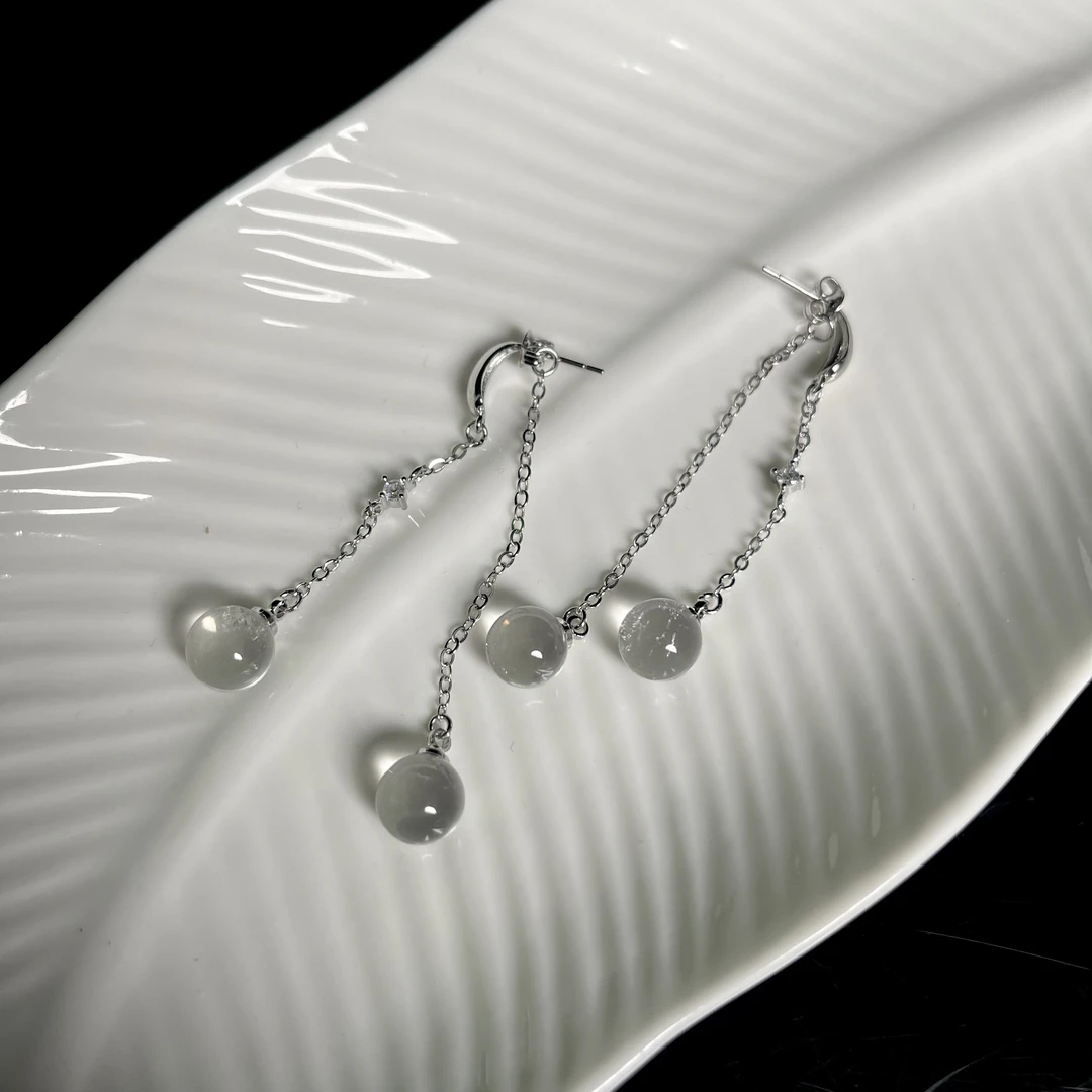 【大鱼甄选】天然白水流苏耳坠8m+XL6多样性发其一