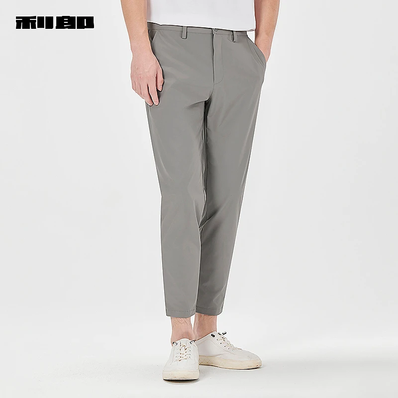 【轻薄款】利郎官方休闲裤男士2025新款休闲微阔九分裤子男款夏季