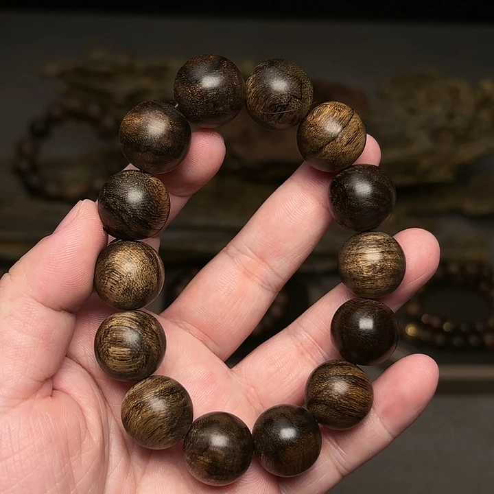 沉香手串越南芽庄白棋楠帝王瘤疤1.6