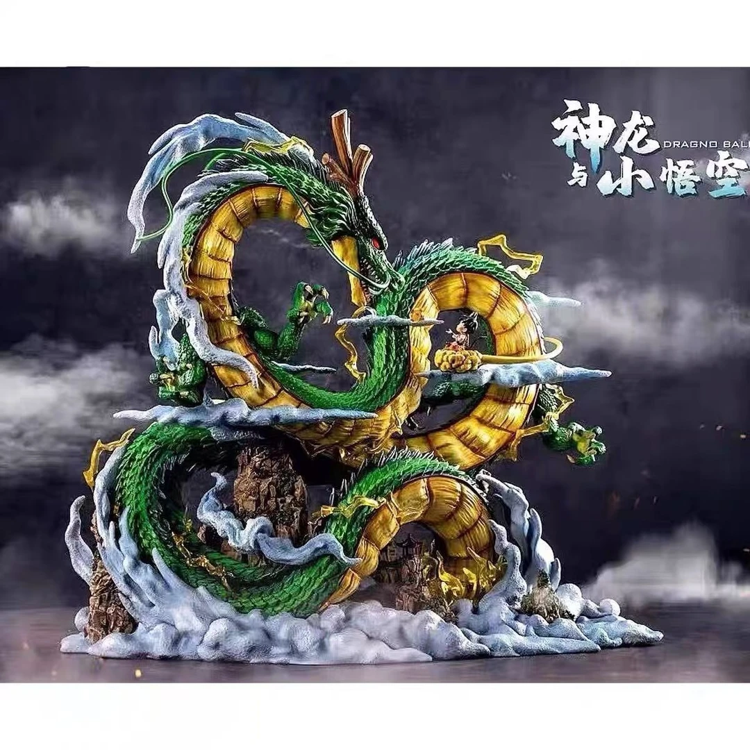 七龙珠 神龙与小悟空 手办雕像 24cm O