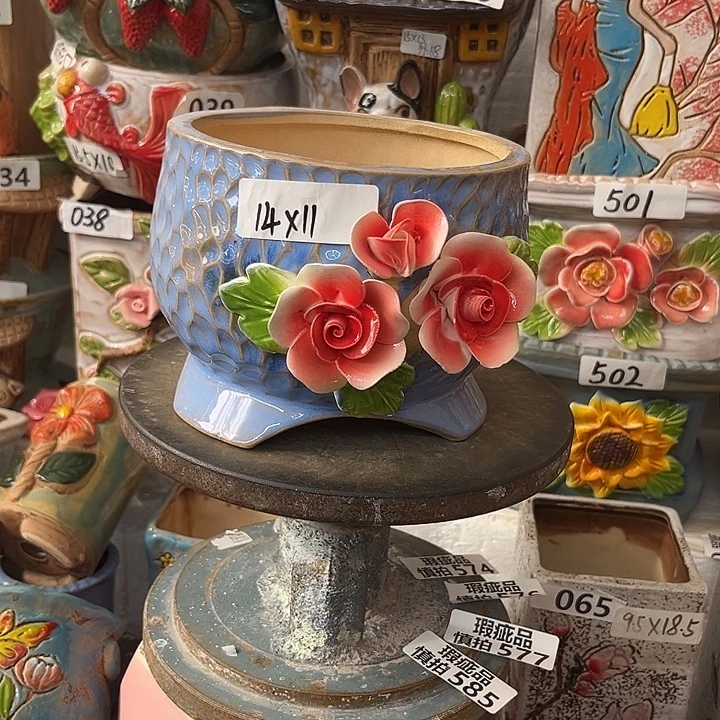 粗陶材质多肉花盆