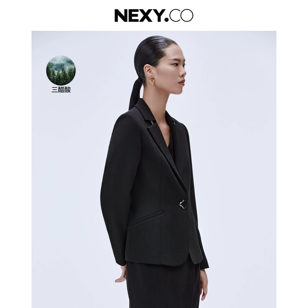 【羊羊专属】【三醋酸】通勤有型独特一粒扣气质时尚高级西服女